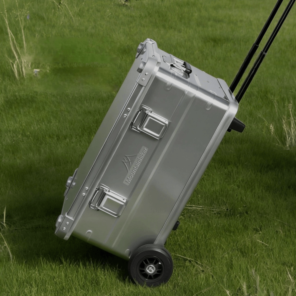 กล่องเก็บของ มีล้อลาก MOUNTAINHIKER 50 ลิตร,สีเงิน